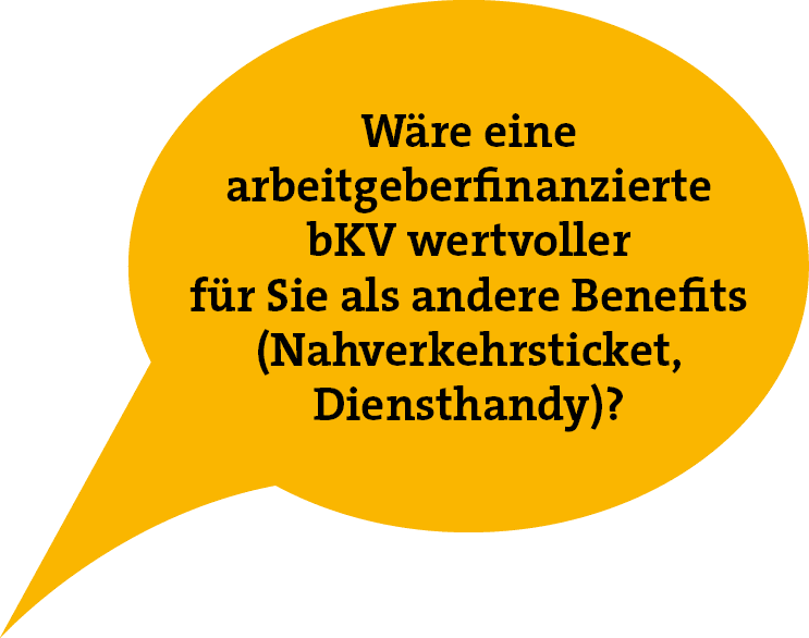 W re eine arbeitgeberfinanzierte bKV wertvoller f r Sie als andere Benefits (Nahverkehrsticket, Diensthandy)