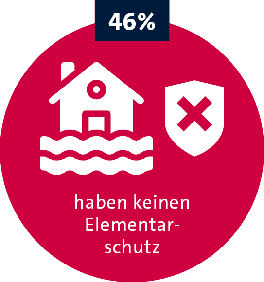 46%,haben keinen Elementarschut